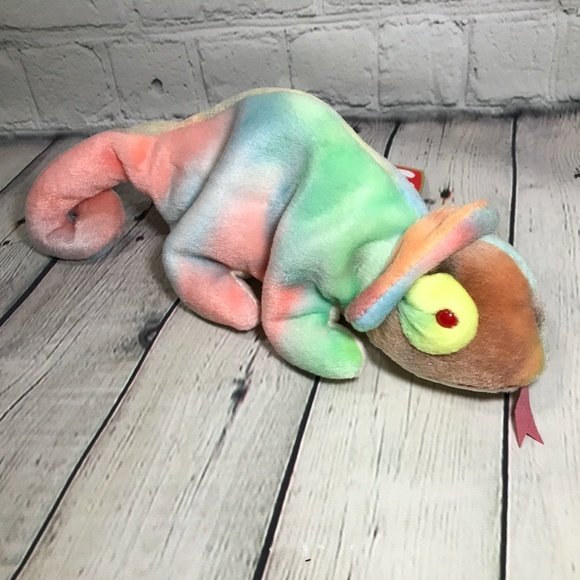 NWT TY Beanie Baby - Rainbow the Chameleon - Picture 7 of 7